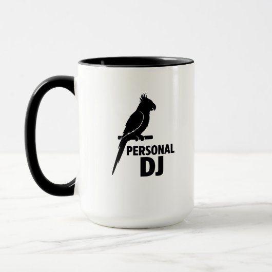 Funny Parrot Personal DJ Mug for Parrot Owners マグカップ (左)