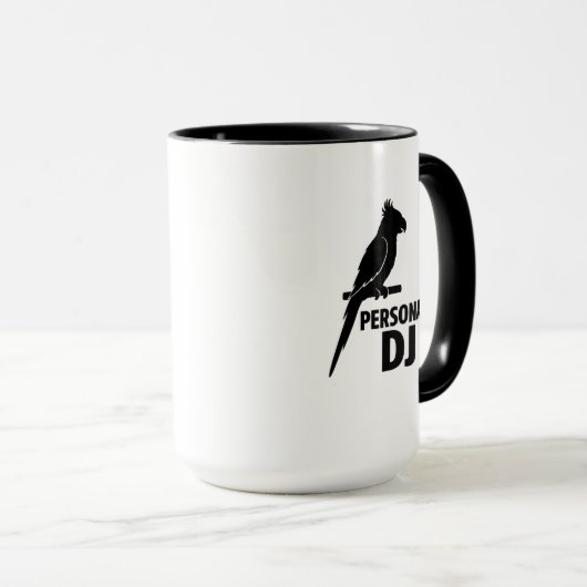 Funny Parrot Personal DJ Mug for Parrot Owners マグカップ (正面右)