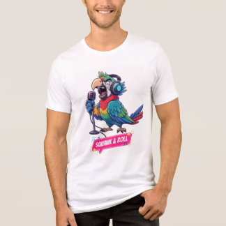 Funny Parrot Singing Karaoke T-Shirt トライブレンドTシャツ