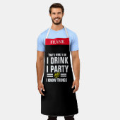 Funny Party Drinking Chef Apron - That's What I Do エプロン (着用した状態)