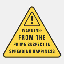 Funny Party Warning Sticker | Yellow Caution Sign  三角形シール