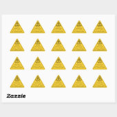 Funny Party Warning Sticker | Yellow Caution Sign  三角形シール (シート)