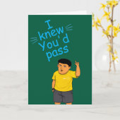 Funny passed the bar exam card カード (黄色い花)