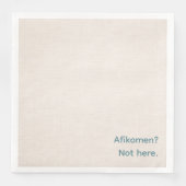 Funny Passover Seder Napkins - Afikomen? (正面)