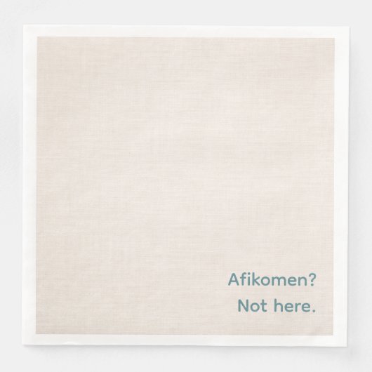 Funny Passover Seder Napkins - Afikomen? (正面)
