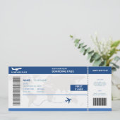 Funny passport, boarding pass ticket 9th birthday 招待状 (スタンド正面)