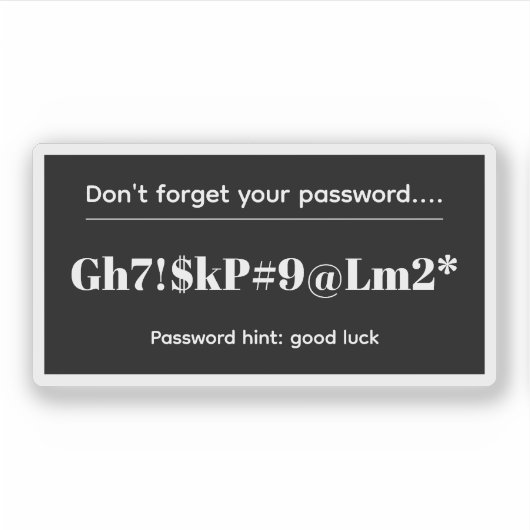 Funny Password シール (正面)