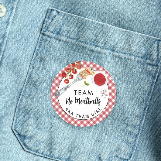 Funny Pasta Team Girl Gender Reveal Party Vote ラウンドシール