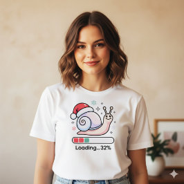Funny Pastel Lazy Snail Christmas Loading Holiday トライブレンドＴシャツ