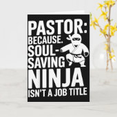 Funny Pastor Humor Christian Faith Leadership Joke カード (黄色い花)