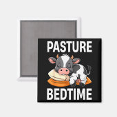 Funny Pasture Bedtime Cute Cow Pajamas Pj Sleep  マグネット (正面/裏面)