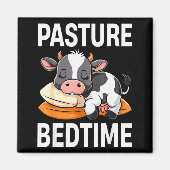 Funny Pasture Bedtime Cute Cow Pajamas Pj Sleep  マグネット (正面)