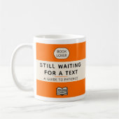 Funny Patience Title Retro Paperback Cover Orange コーヒーマグカップ (左)