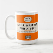 Funny Patience Title Retro Paperback Cover Orange コーヒーマグカップ (左)
