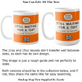 Funny Patience Title Retro Paperback Cover Orange コーヒーマグカップ