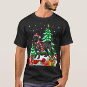 Funny Patterdale Terrier Dog Christmas Tree Tシャツ (正面)