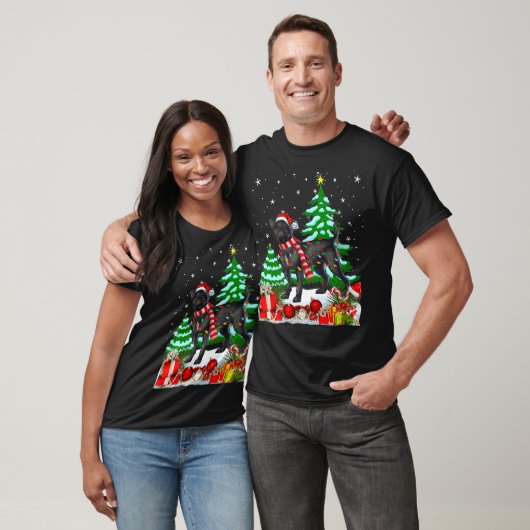 Funny Patterdale Terrier Dog Christmas Tree Tシャツ (ユニセックス)