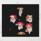 funny patterns christmas yule yuletide Classic T-S スパークリングワインラベル (シングルラベル)