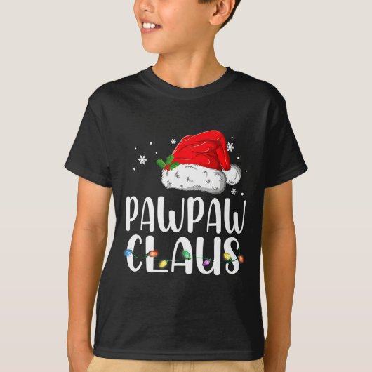 Funny Pawpaw Claus Christmas Pajamas Santa Tシャツ (正面)