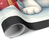 Funny Peace Hand Maltese Christmas Lights Womens M ラッピングペーパー (ロールコーナー)