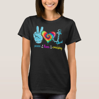 Funny Peace Love Cruising Sailing Cruise Tropical  Tシャツ