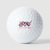 Funny Peace Love Golf Player Sport Lovers  ゴルフボール (正面)