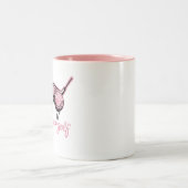 Funny Peace Love Golf Player Sport Lovers  ツートーンマグカップ (中央)