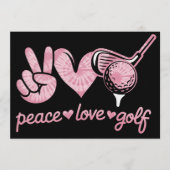 Funny Peace Love Golf Player Sport Lovers  招待状 (正面)