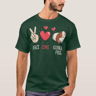 Funny Peace Love Guinea Pigs Graphic Women Men Gui Tシャツ