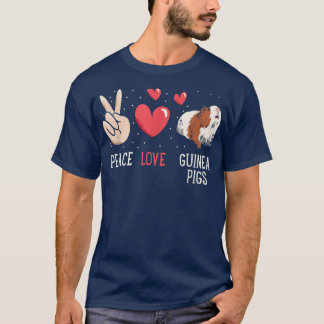 Funny Peace Love Guinea Pigs Graphic Women Men Gui Tシャツ