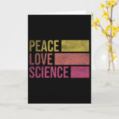 Funny Peace Love Science Lovers Math Chemistry Tea カード (黄色い花)
