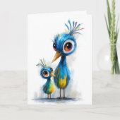 Funny Peacock Mother's Day シーズンカード (正面)