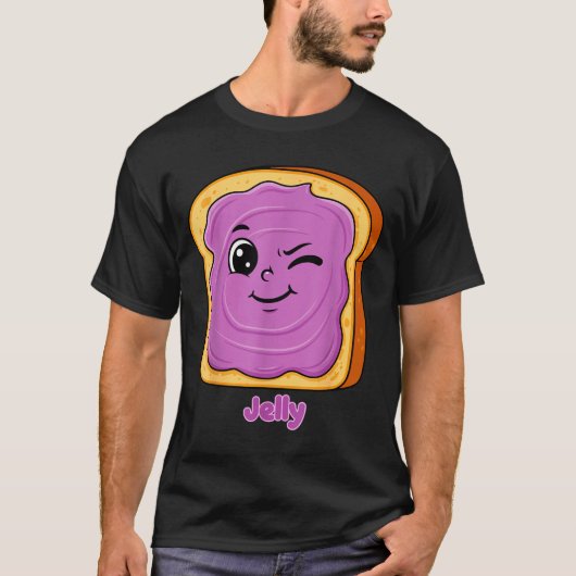 Funny Peanut Butter-jelly Friends Cute Food Matchi Tシャツ (正面)