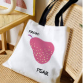 Funny Pear Pun – “From: Pear” Pop Art Fruit Canva トートバッグ