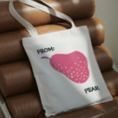 Funny Pear Pun – “From: Pear” Pop Art Fruit Canva トートバッグ