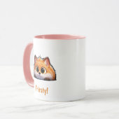 Funny Peekaboo Fox "Thirsty!" Cute Office Gift マグカップ (正面左)