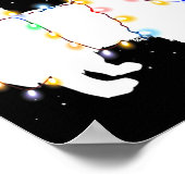 Funny Pekingese Dog Tree Christmas Lights Xmas Paj ポスター (角)