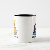 Funny Penguin and Giraffe Mug – “It’s Complicated” ツートーンマグカップ (中央)