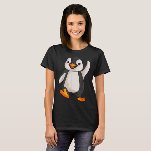 Funny Penguin Apparel S Uni-adults Kids Children B Tシャツ (正面フル)
