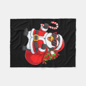 Funny Penguin Christmas Santa Outfit Xmas Boys Gir フリースブランケット (正面(横))