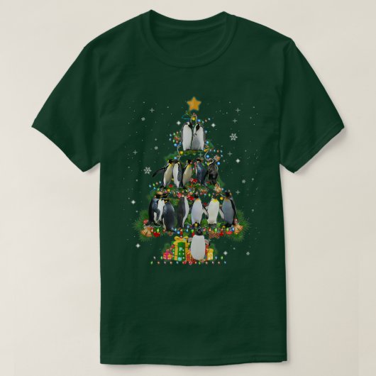 Funny Penguin Christmas Tree Loves Penguin Xmas  Tシャツ (デザイン正面)
