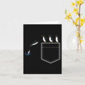 Funny Penguin Cket Cute Diving Penguin Animal Love カード (黄色い花)