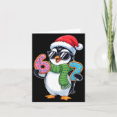 Funny Penguin Six Seven 67 Ice Cream Christmas Boy カード (正面)