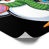 Funny Penguin Six Seven 67 Ice Cream Christmas Boy ポスター (角)