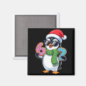 Funny Penguin Six Seven 67 Ice Cream Christmas Boy マグネット (正面/裏面)
