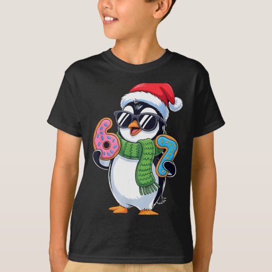 Funny Penguin Six Seven 67 Ice Cream Christmas Boy Tシャツ (正面)