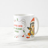 Funny Penguin Stuck in Lights Mug コーヒーマグカップ (正面右)
