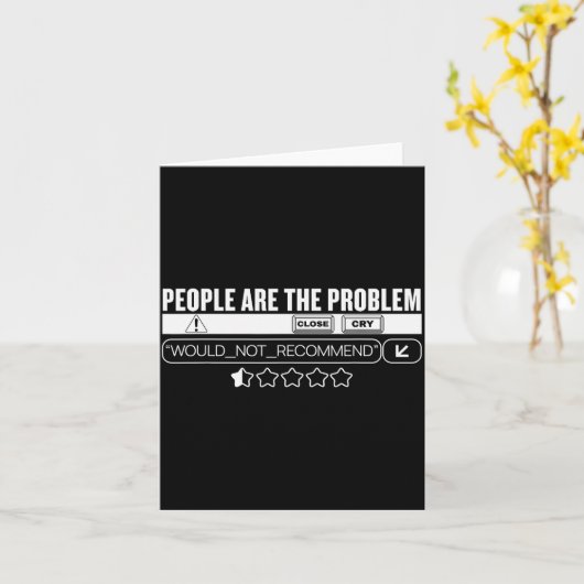 Funny People Are The Problem, Would Not Recommend カード (黄色い花)
