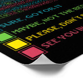 Funny Periodic Table Science Can I Lick It Chemist ポスター (角)