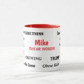 Funny Personalisable Pet Peeves Hates Swear Words マグカップ (中央)